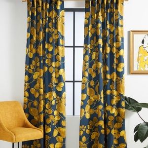 Anthropologie SUSSETTE PATTERNED CURTAINS 63” x 50” (set of two)